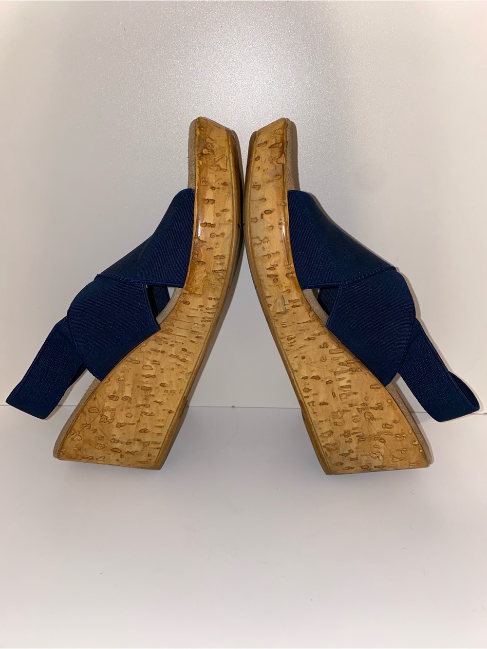 CHARLESTON SHOE CO. Navy Cross-Band Slingback Sandals - Picture 8 of 9